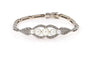 Bracelet Bracelet en or blanc avec perles et diamants 58 Facettes 10232