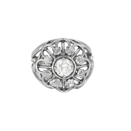 Bague 51 Bague Platine 58 Facettes B250653