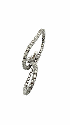 Bracelet Bracelet rivière de diamants or blanc 18 carats 58 Facettes