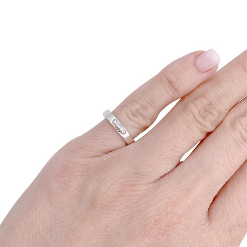 47 Bague Chaumet , "Liens", platine, diamants. 58 Facettes 32193