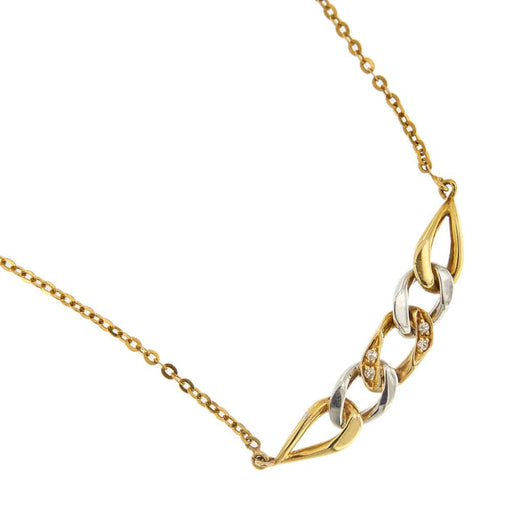 Necklace 2 gold and diamond necklace 58 Facettes 30034