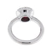 Bague 54 Bague en or blanc avec tourmaline et contour diamant 58 Facettes G3608