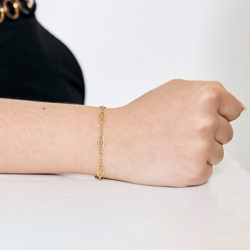 Bracelet Bracelet draperie or jaune 58 Facettes PER15086