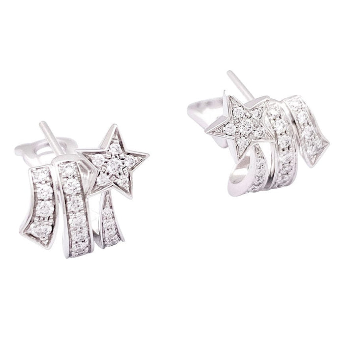 Boucles d'oreilles Boucles d'oreilles Chanel, "Etoile Filante", or blanc, diamants. 58 Facettes 33995