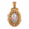 Pendentif Médaillon portrait victorien ancien en or jaune avec perles 58 Facettes G12449