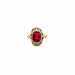 Bague Bague Vintage Platine et Or Jaune 18k Rubis & Diamants 58 Facettes 47-GS35433