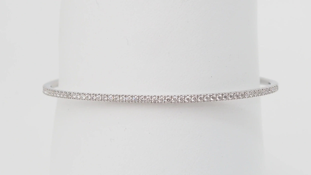 Bracelet Bracelet Jonc or blanc diamants 58 Facettes 30939