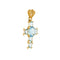 Pendentif Pendentif croix avec topazes 58 Facettes 1885