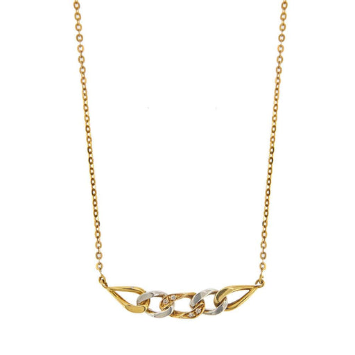 Necklace 2 gold and diamond necklace 58 Facettes 30034