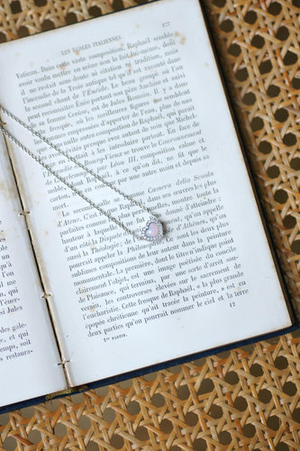 Collier Dior - Collier Happy Birth cœur opale et diamants en or blanc 18k 58 Facettes