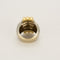 Bague 55 Importante bague moderniste en or jaune et or gris 58 Facettes REU0872
