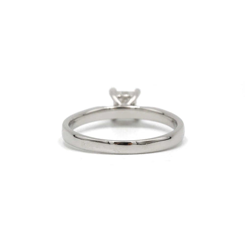 Bague 51 Solitaire or blanc diamant 58 Facettes 220466R