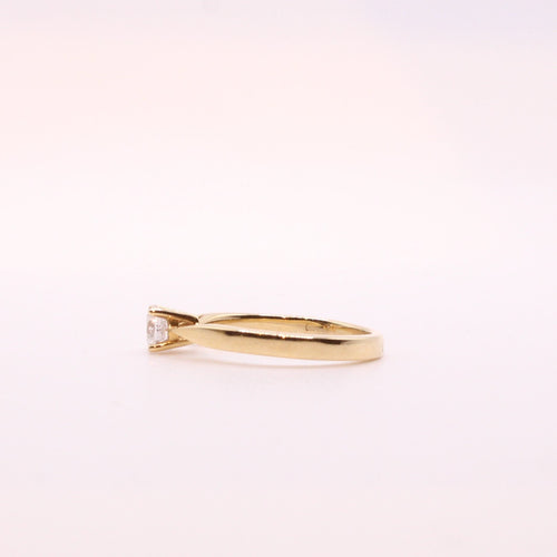 Bague 50.5 Solitaire or jaune diamant serti 4 griffes 58 Facettes
