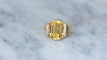Bague Art Déco or jaune et blanc citrine 58 Facettes