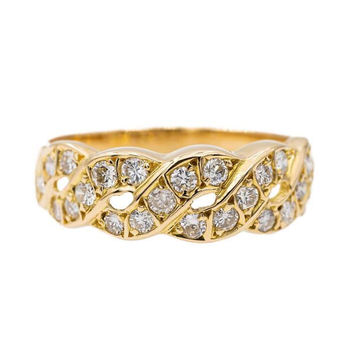 Bague 50 Bague Bandeau Or jaune Diamant 58 Facettes 2866504CN