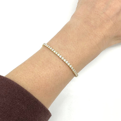 Bracelet Bracelet or jaune rivière de diamants 58 Facettes Z1351818