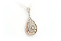 Pendentif Pendentif Art Déco en or rose et blanc serti de perles et d'un diamant 58 Facettes B644