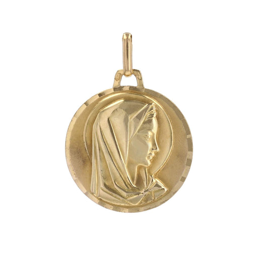 Yellow gold Virgin Mary medal pendant 58 Facettes CVP108