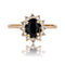 Bague 55 Bague occasion marguerite saphir diamants 58 Facettes 24-009