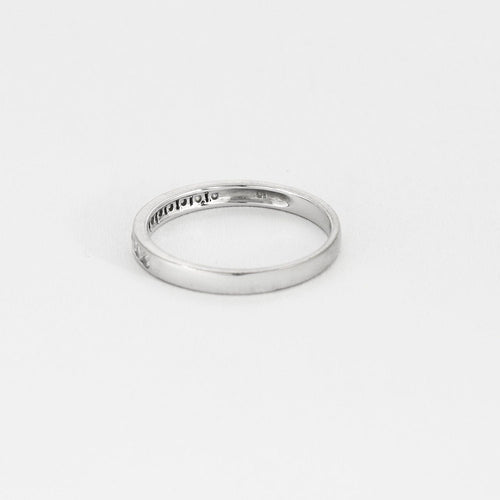 Bague 47,5 Demi-Alliance or blanc et diamants 58 Facettes PER1307