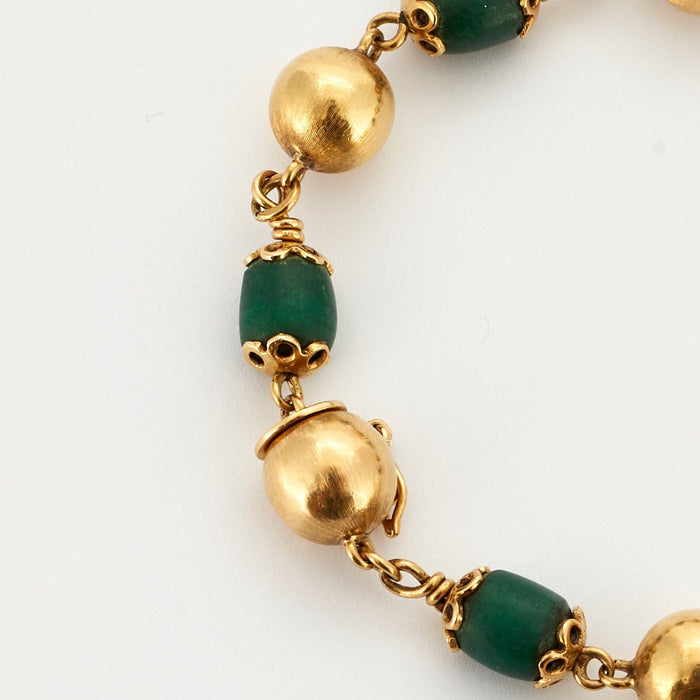 Bracelet Bracelet vintage jade or jaune 58 Facettes