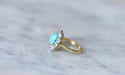 Bague Marguerite turquoise et diamants 58 Facettes