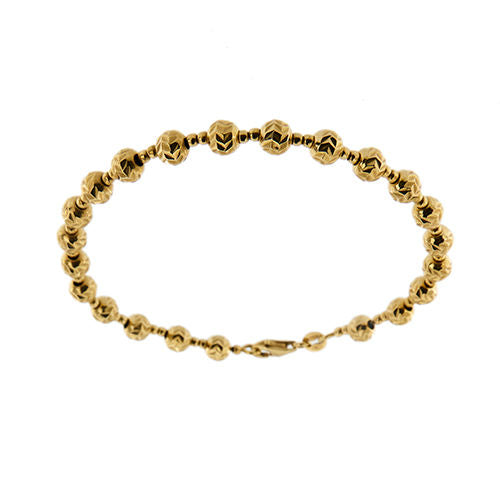 Bracelet or jaune boule