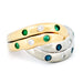 Bague 52.5 Bague bicolore diamants émeraude saphirs 58 Facettes 121069CB47494D2F988F6B0079D77B5E