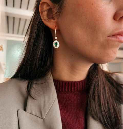 Antique emerald earrings