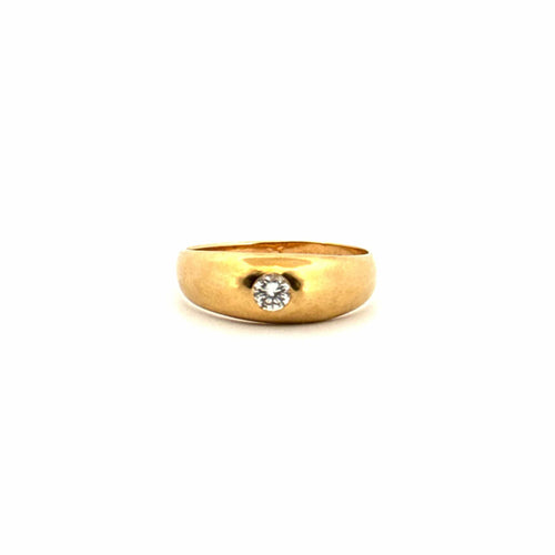 Bague Solitaire Jonc or jaune et diamant 58 Facettes 74-GS33286-1