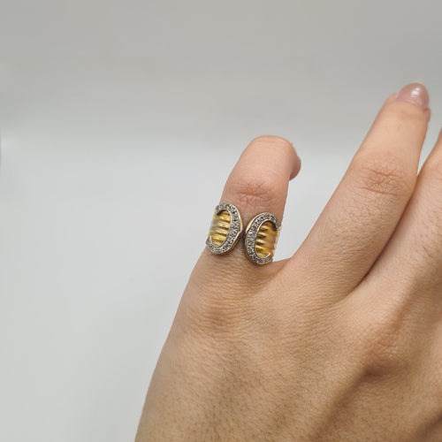 Bague 48.5 Cartier - Bague 3 ors 18 carats sertie de diamants 58 Facettes