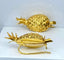 Paire de boucles d’oreilles Ananas en or jaune 18 carats
