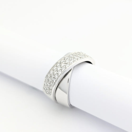 Bague 52 Bague en or blanc et diamants 58 Facettes 31893