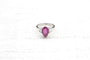 Bague 53 Bague Or blanc Tourmaline poire Diamants 58 Facettes 23351