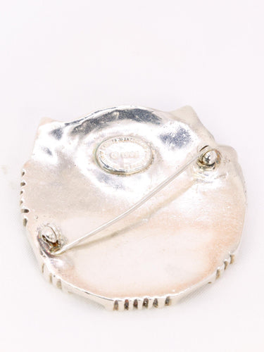 JEAN COCTEAU Broche "Club des Amis des Chats" métal argenté