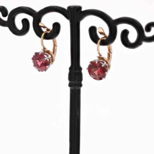 Boucles d'oreilles Boucles d'oreilles dormeuses grenats 58 Facettes 25-096