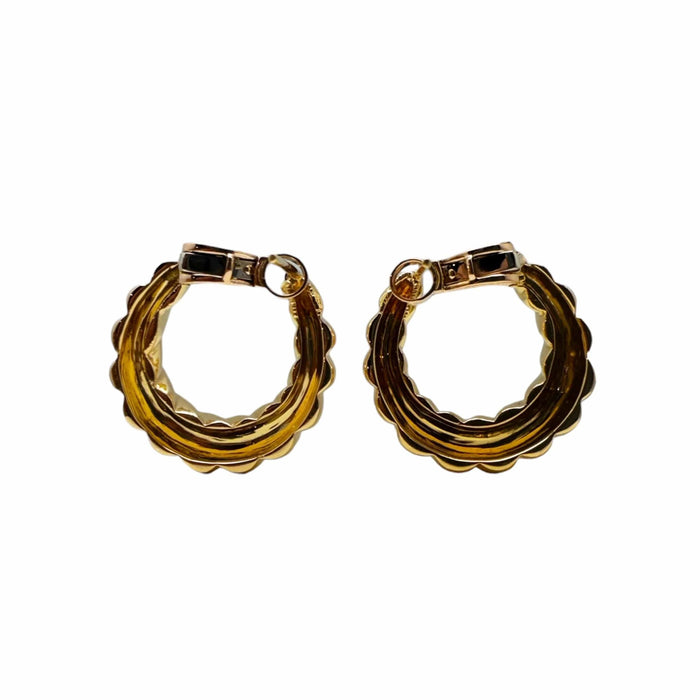 Boucles d'oreilles CARTIER - Boucles d’oreilles créoles vintage or jaune 58 Facettes