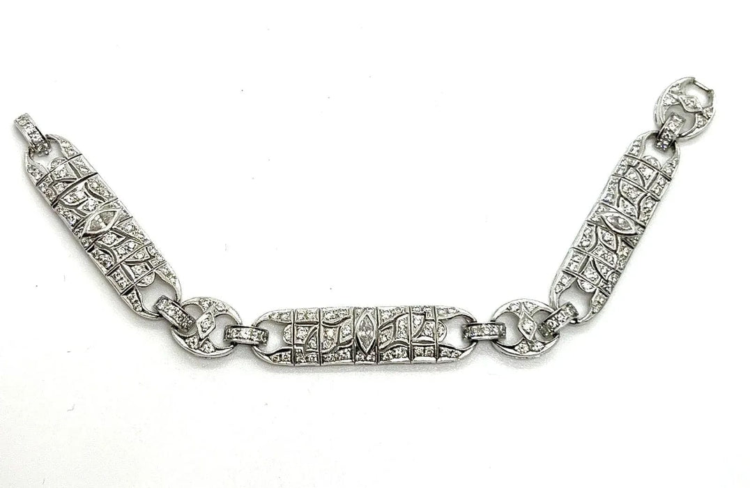 Bracelet Superbe bracelet italien Art Déco en diamants 58 Facettes