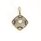 Pendentif or blanc, saphirs et diamants 58 Facettes B250461