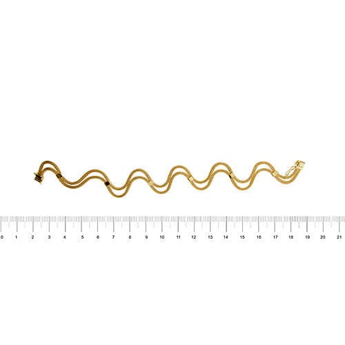 Bracelet vague en or jaune