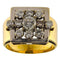 Bague 56.5 Bague en or jaune et blanc avec un diamant carré 58 Facettes G3863