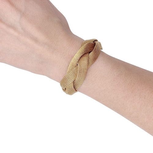 Bracelet Bracelet tresse or jaune. 58 Facettes 32608