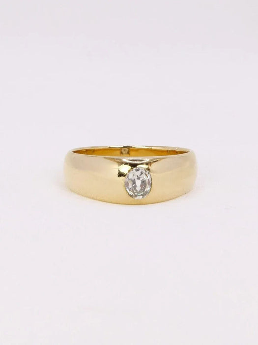 Bague 54 Bague jonc or jaune diamant 58 Facettes J375