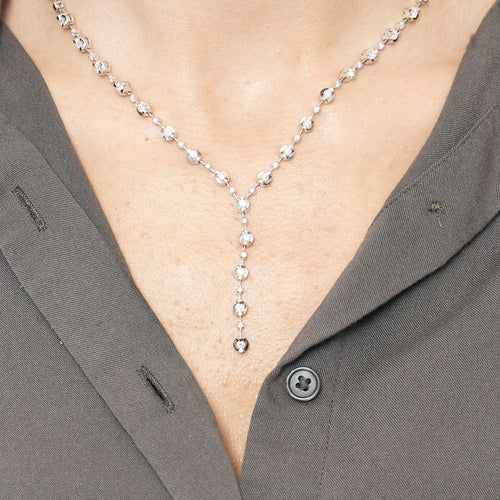 Collier Collier semi-articulé or gris et diamants 58 Facettes CAS0050