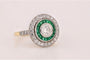 Bague 54 Bague art déco diamants et émeraudes 58 Facettes 26477-26557