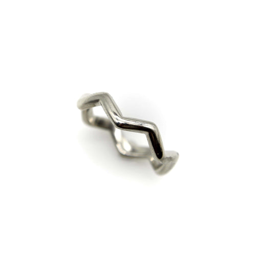 55 Tiffany & Co.  - Vintage Platinum Zig Zag Paloma Picasso Ring 58 Facettes A2006R
