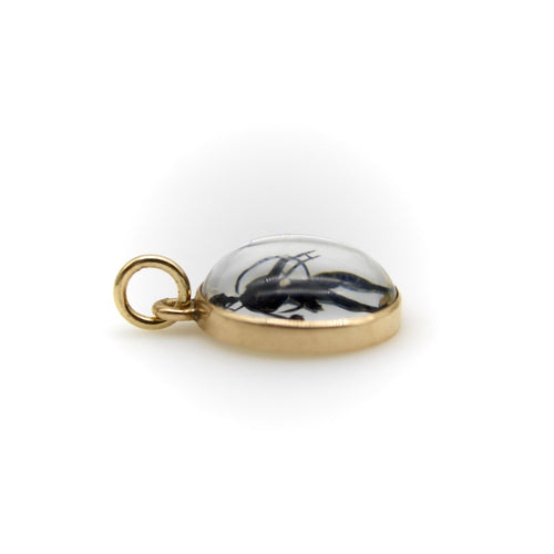 Pendentif Pendentif en cristal d'Essex de style édouardien en or jaune 58 Facettes A2002Q