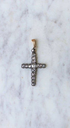 Pendentif Croix Dévote Diamants 58 Facettes