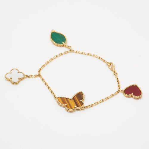 Bracelet Van Cleef & Arpels - Bracelet Lucky Alhambra 4 motifs en or jaune 58 Facettes