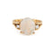 Bague 54 Bague en or jaune avec opale et diamant des années 1970 58 Facettes G13562